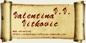 Valentina Vitković vizit kartica